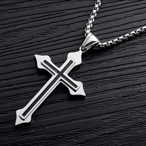 Silver Cross Pendant Necklace